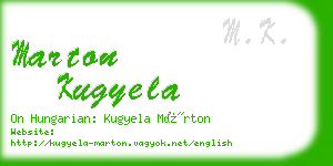 marton kugyela business card